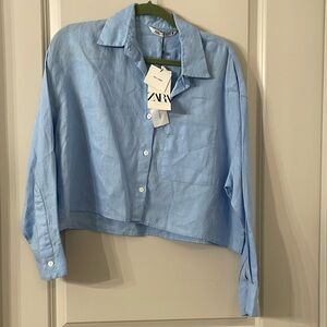 Zara Light Blue Women's Top